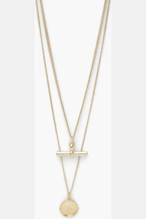 Boohoo Collar Con Cadena Doble Y Barra