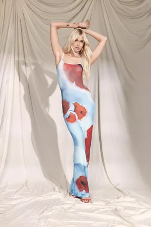 Boohoo Vestido Maxi De Tirantes Con Estampado De Flores