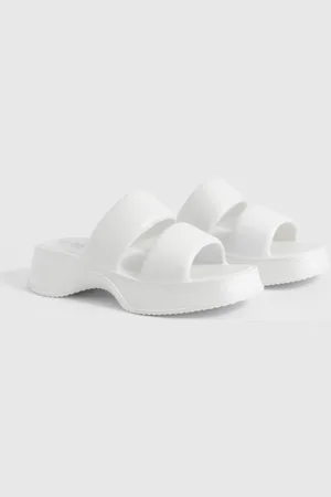 Boohoo Sandalias Gruesas Con Plataforma Y Dos Tiras