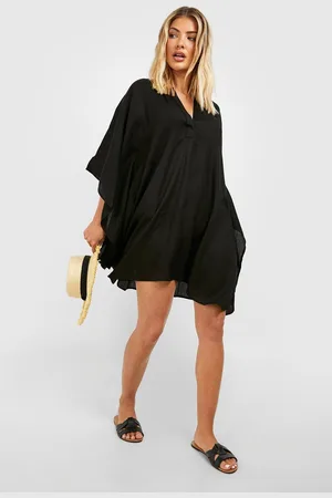 Boohoo Kimono De Playa Efecto Lino
