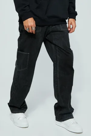 Boohoo Pantalón Tall Cargo Holgado Estilo Carpintero Desteñido