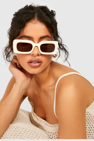 Boohoo Gafas De Sol Retro Color Crema