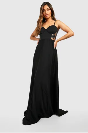 Boohoo Vestido Maxi Estilo Corsé Con Encaje