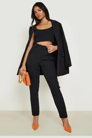 Boohoo Pantalón De Traje Entallado De Tiro Alto Ajustado
