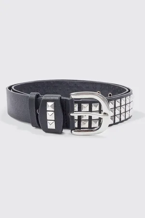Boohoo Cinturón De Cuero Sintético Con Tachuelas