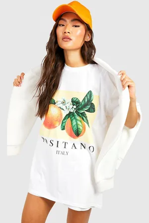 Boohoo Camiseta Oversize Con Estampado De Fruta De Positano