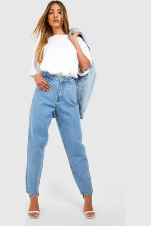 Boohoo Vaqueros Mom Básicos De Tiro Alto