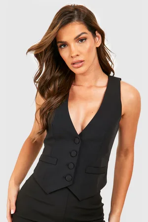 Boohoo Chaleco Entallado Ajustado Escotado