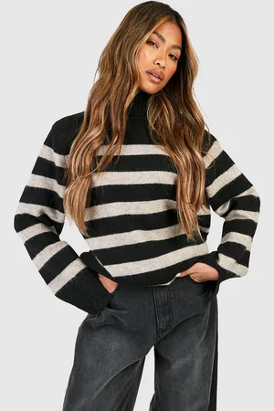 Boohoo Jersey Oversize De Cuello Vuelto Con Rayas