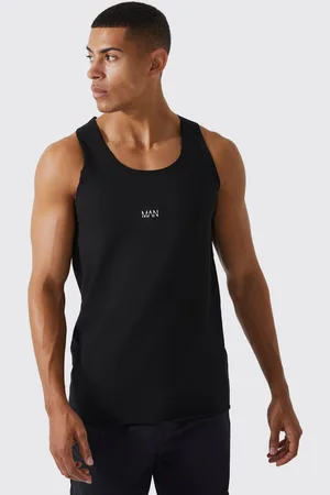 Boohoo Top Sin Mangas Man Active Deportivo Básico Ajustado Al Músculo