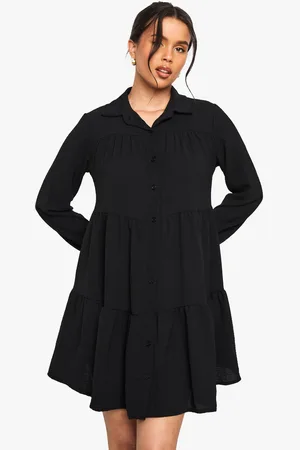 Boohoo Vestido Camisero Holgado Y Escalonado