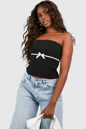 Boohoo Corsé De Bengalina Con Lazo En La Cintura