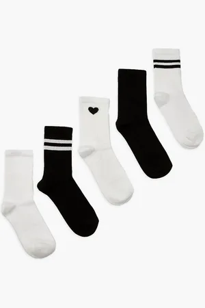 Boohoo Pack De 5 Pares De Calcetines Deportivos S Con Corazones