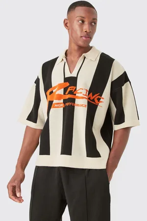 Boohoo Polo Recto De Punto Con Estampado De Motociclismo