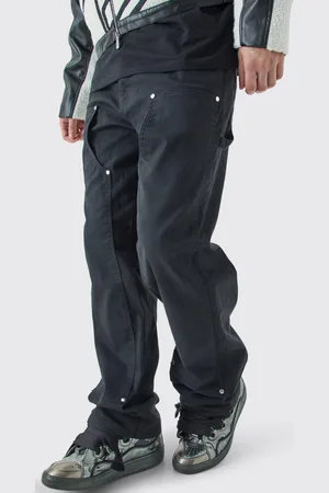 Boohoo Pantalón Tall Estilo Carpintero De Sarga Holgado Con Cintura Fija
