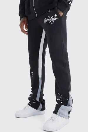 Boohoo Pantalón Deportivo De Campana Ajustado Con Pernera Plisada Y Panel De Refuerzo