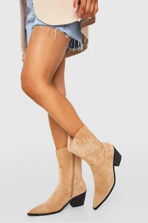 Boohoo Botas Camperas Estilo Western De Holgura Ancha