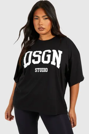 Boohoo Camiseta Plus Oversize Con Estampado Dsgn