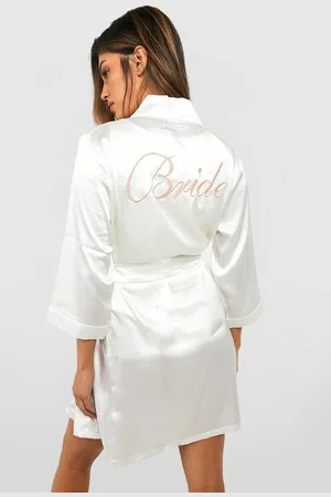Boohoo Bata De Raso Para Novia