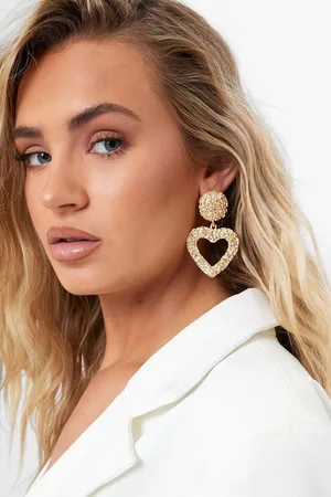 Boohoo Pendientes Llamativos Texturizados Con Forma De Corazón