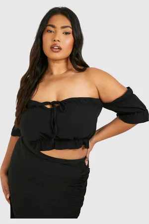 Boohoo Camisola Plus De Chifón Con Inserción De Encaje