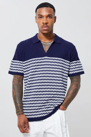 Boohoo Polo De Punto Con Rayas Y Escote De Pico