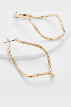 Boohoo Pendientes De Aro Con Forma Ondulada