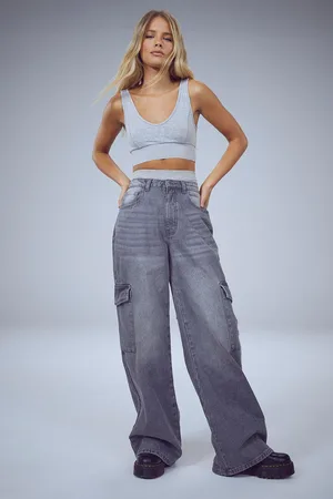 Boohoo Vaqueros Cargo De Pernera Ancha