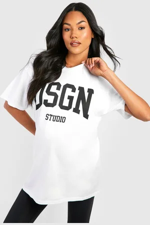 Boohoo Camiseta Premamá Oversize Con Estampado Dsgn Studio