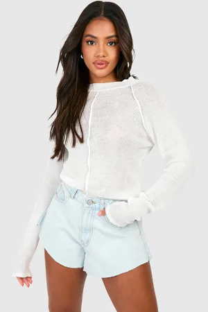 Boohoo Pantalón Corto Vaquero Básico
