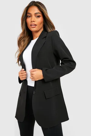 Boohoo Americana Básica De Tela Con Botonadura