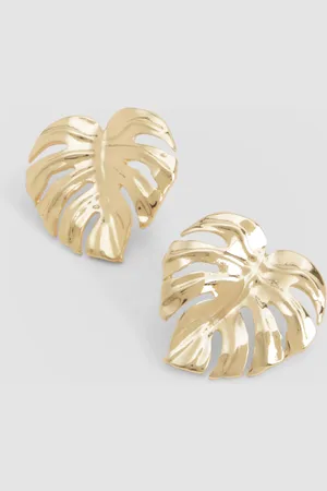 Boohoo Pendientes Oversize Con Detalle De Hoja