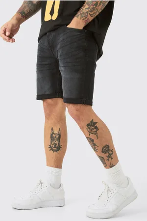 Boohoo Pantalones Cortos Vaqueros Pitillo Elásticos Negros