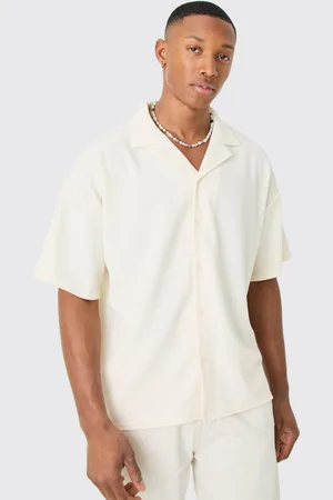 Boohoo Camisa Recta De Canalé Y Manga Corta
