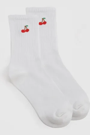 Boohoo Calcetines Con Bordado De Cerezas