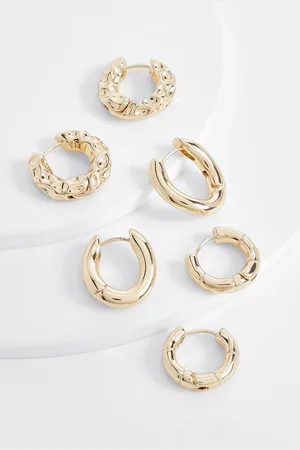 Boohoo Multipaquete De Aros Pequeños Dorados