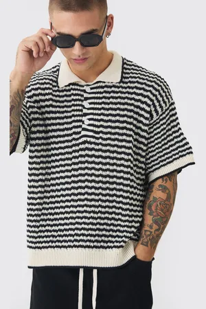 Boohoo Polo Oversize Recto De Croché Con Punto Calado Mixto