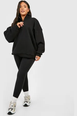 Boohoo Sudadera Plus Oversize Con Cremallera A La Mitad