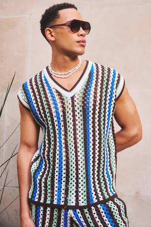 Boohoo Chaleco Oversize Recto De Punto Calado Con Escote De Pico
