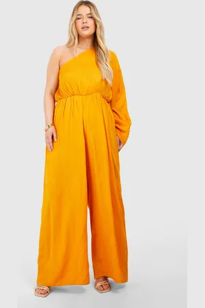 Boohoo Mono Plus Largo De Estopilla Con Mangas Acampanadas