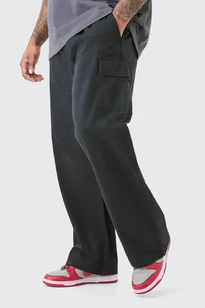 Boohoo Pantalón Plus Cargo Holgado De Sarga Con Cintura Elástica