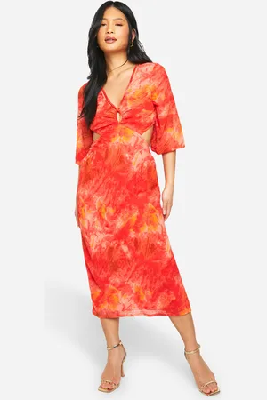 Boohoo Vestido Petite Midaxi De Chifón Estampado