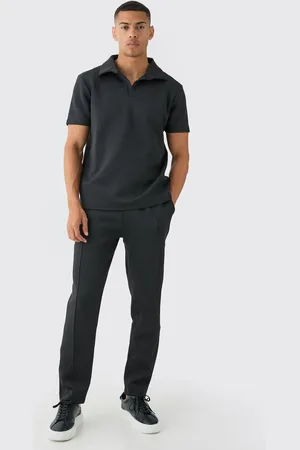 Boohoo Conjunto De Pantalón Deportivo Y Polo De Scuba Con Solapas