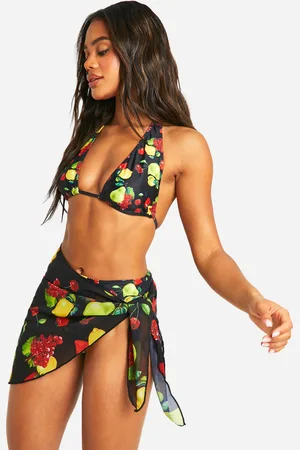 Boohoo Pareo Para La Playa Con Atadura Y Estampado De Frutas