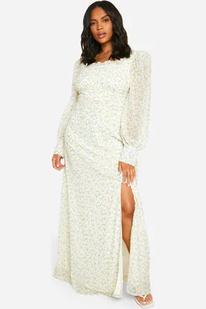 Boohoo Vestido Plus Maxi De Flores Estilo Corsé Estilo Mesonera