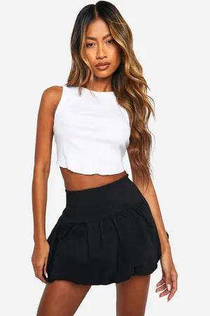 Boohoo Minifalda De Bengalina Con Pompones