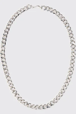 Boohoo Collar Plateado De Cadena Metálica