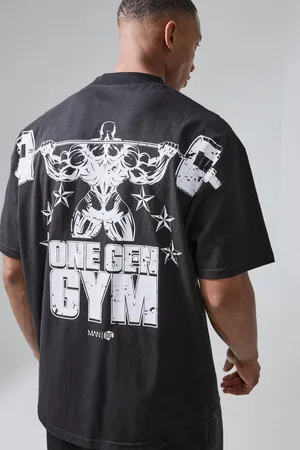 Boohoo Camiseta Man Active X Xxl Oversize Deportiva Con Estampado En La Espalda