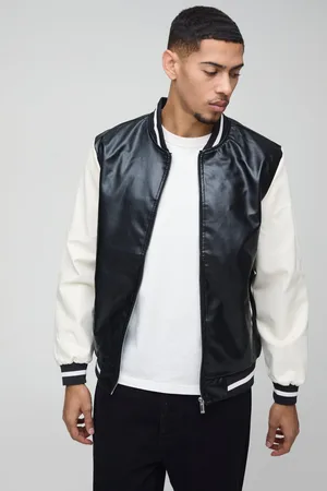 Boohoo Chaqueta Universitaria De Cuero Sintético Lisa En