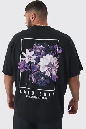 Boohoo Camiseta Plus Oversize Con Estampado Gráfico De Flores En La Espalda
